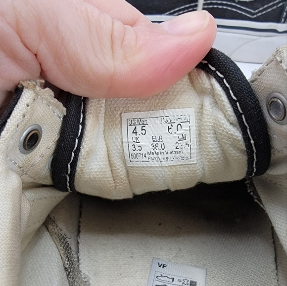 Vans | Old Skool distressed black white canvas low sneakers | WMS 6 - Picture 5 of 11